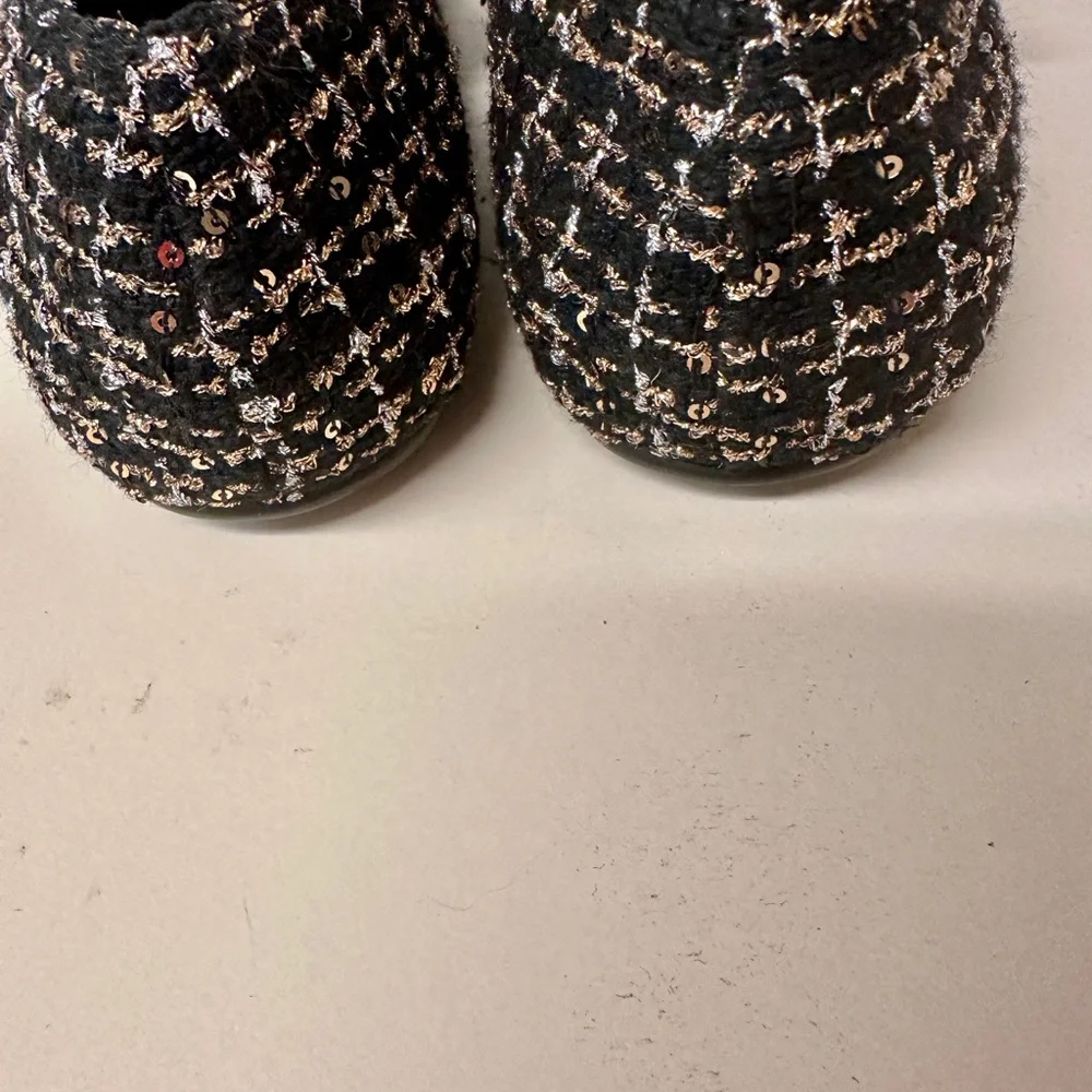 Jeffrey Campbell Black and Gold Loafers - Picture 4 of 5